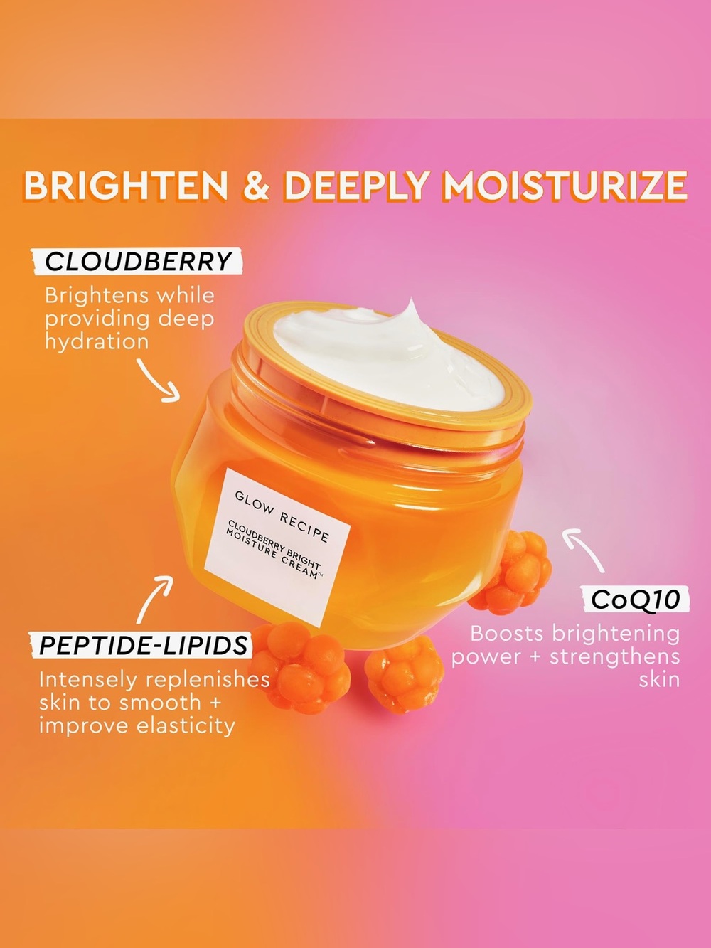 Glow Recipe Orange Cloudberry Bright Moisture Cream Jar